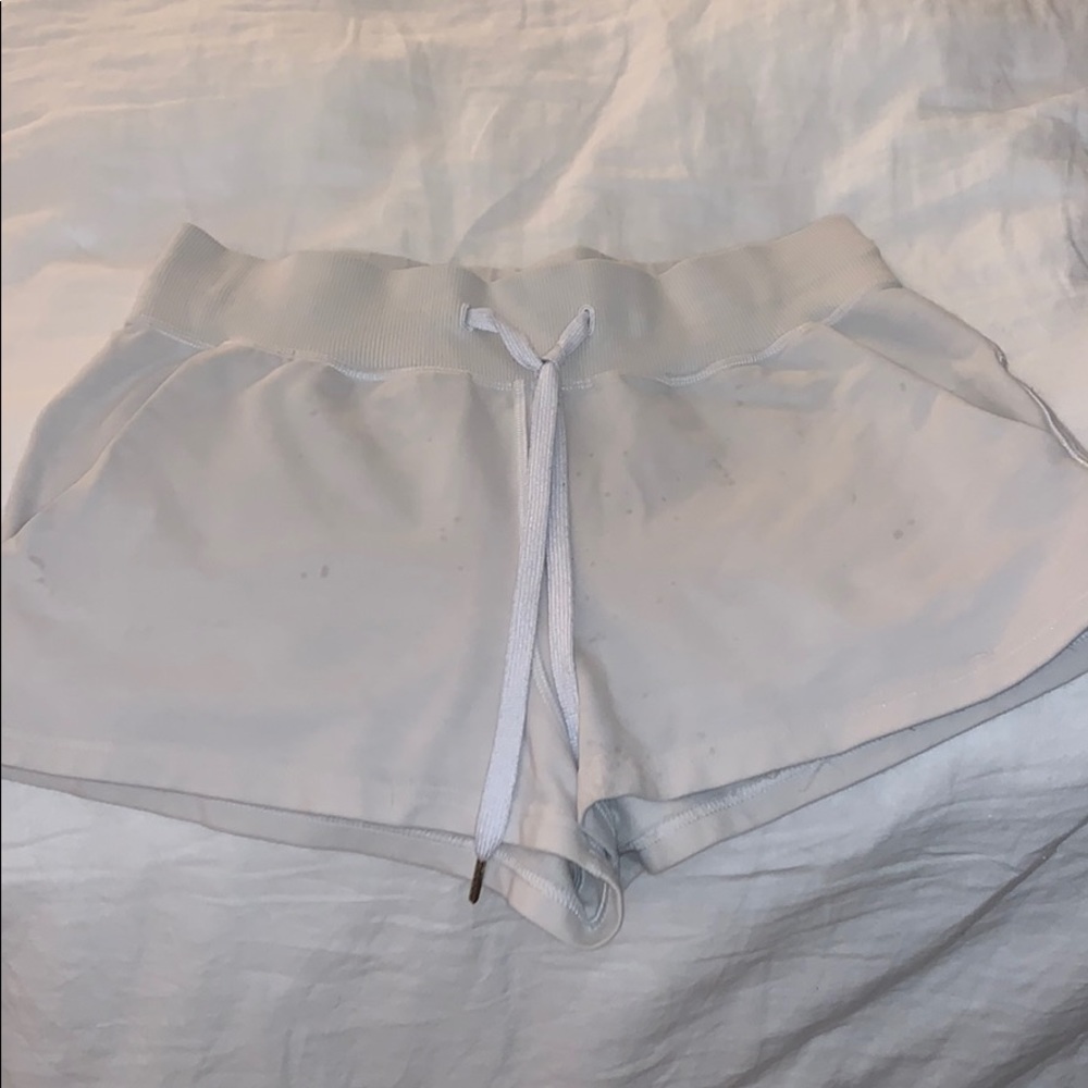 White lululemon cotton shorts